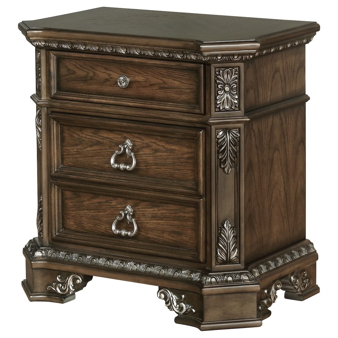 Avalon Brittany Traditional Nightstand with USB Ports Royal Furniture